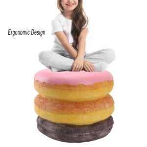 Simulated Food Stools, Fun Shoe Changing Stool, Decorative Space Saving Macaron Stool Food Shaped Furniture Donut Stool for Hallway Living Room Bedroom