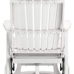 Signature Design by Ashley Hyland Wave Outdoor Swivel Glider Chair, 31" W x 30" D x 42" H, White