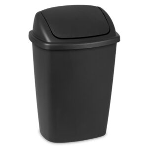 ayoyz 7.5 gal. wastebasket plastic, black