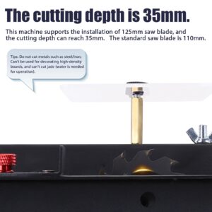 Multi Functional Table Saw,100W Mini Desktop Electric Saw Cutter Speed & Angle Adjustable 16MM Cutting Depth with Blade Flexible Shaft for Wood Plastic Acrylic Cutting Mini Table Saw