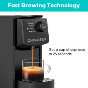 CASABREWS Espresso Machine for Nespresso Original Pods, 20 Bar Coffee Machine with 4 Brewing Modes and 21 oz Removable Water Tank, Compact Capsule Coffee Maker for Home or Office, Ideal Gifts for Mom