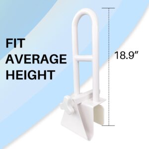 Bathtub Safety Rail Adjustable Shower Grab Bar - White Medical Bathtub Handle Grab Bars for Bathroom, Safety Handle Rail Heavy Duty for Seniors and Elderly