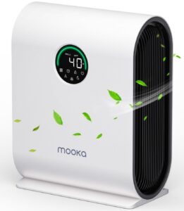 air purifiers for home large room up to 2500 ft² with pm 2.5 display air quality sensors, mooka h13 hepa air purifier with auto mode for pets dust odor smoke, timer, 15db sleep mode for bedroom, kj217