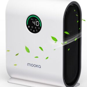 Air Purifiers for Home Large Room Up to 2500 ft² with PM 2.5 Display Air Quality Sensors, MOOKA H13 HEPA Air Purifier With Auto Mode for Pets Dust Odor Smoke, Timer, 15dB Sleep Mode for Bedroom, KJ217