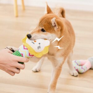 Plush Squeaky Dog Toy for Teething – Training Toy for Stress Comfort and Portable Puppy Interaction - Funny Pet Dental Chew Tool