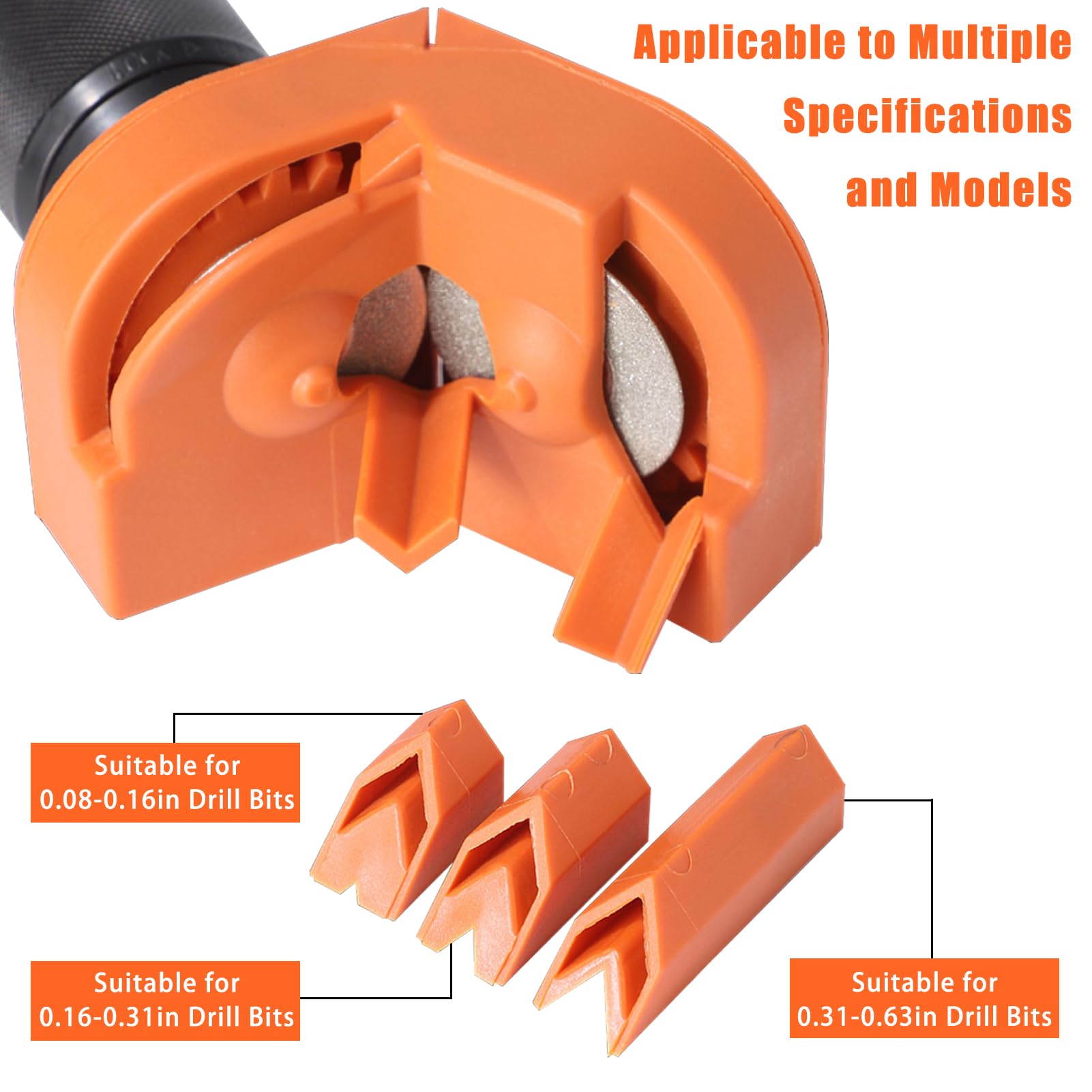 Multipurpose Drill Bit Sharpener for All Bits Mill Drill Machine Blade Sharpening Tool with 4 Grinding Wheels Completed in 5 Seconds