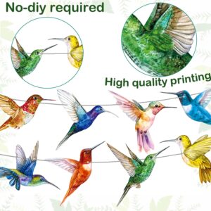 Hummingbird Party Banner Hummingbird Party Decorations 4Pcs Bird Birthday Decorations Hummingbird Cutout Banner for Flying Bird Hawaiian Luau Baby Shower Supplies