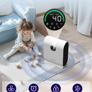 Air Purifiers for Home Large Room Up to 2500 ft² with PM 2.5 Display Air Quality Sensors, MOOKA H13 HEPA Air Purifier With Auto Mode for Pets Dust Odor Smoke, Timer, 15dB Sleep Mode for Bedroom, KJ217