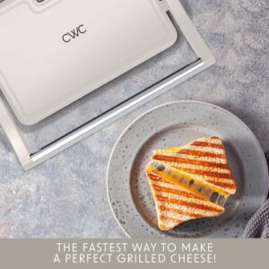 COOK WITH COLOR Panini Maker: Effortless Grilling at Your Fingertips - 2-Slice Press Grill, 760W Power, Non-Stick Plates, Cool Touch Handle, Compact Design, Fast Cooking - Ideal for Delicious Paninis!