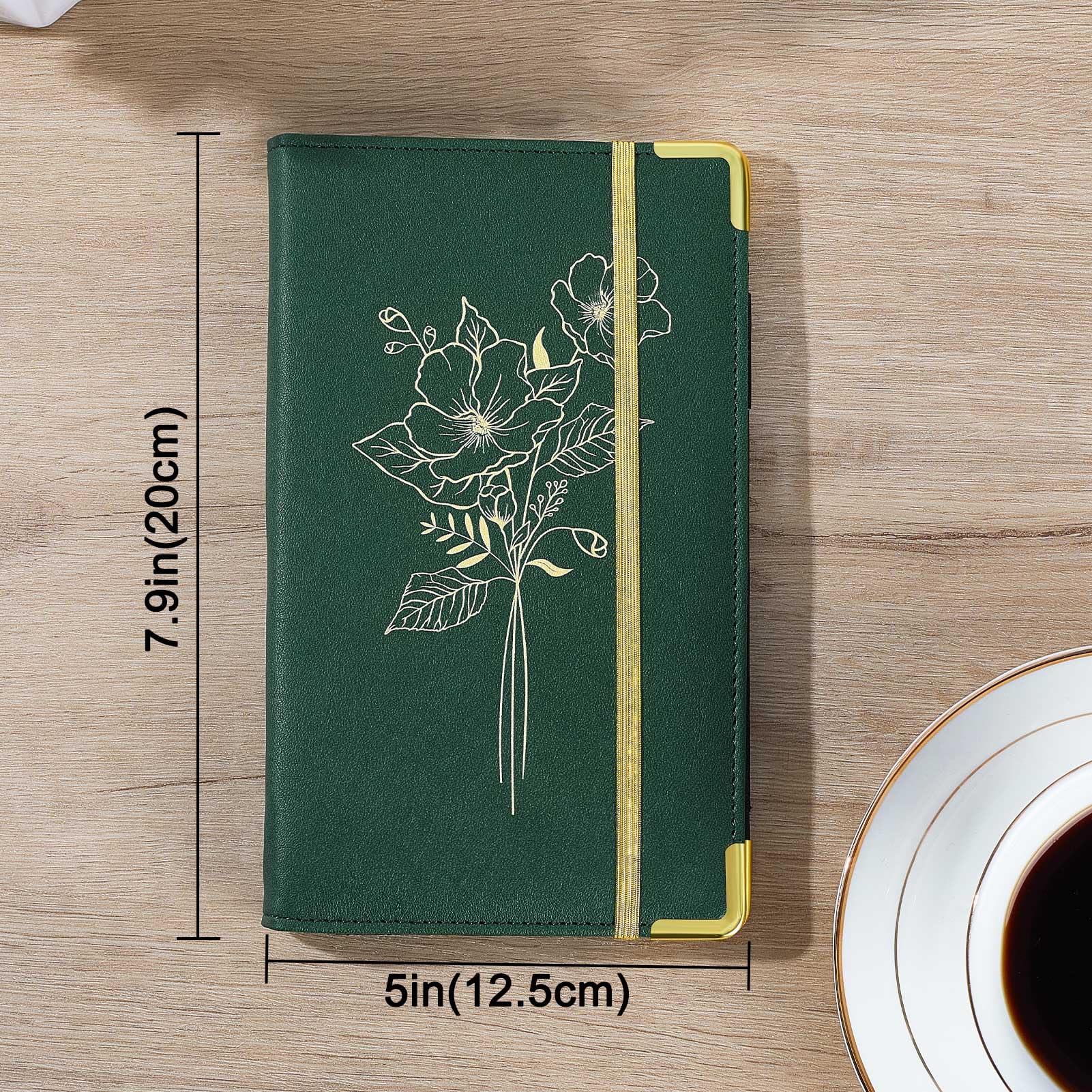 Lemmeko Server Books for Waitress, PU Leather Server Book with Zipper Pockets, Flower Pattern Waitress Book with Pen Holder Fit Server Apron Check Presenters for Restaurants