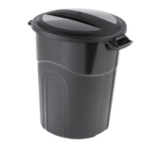 ayoyz 20 gallon heavy duty plastic garbage can, included lid, black