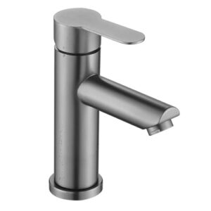 1 Pcs Kitchen Faucet Stainless Steel Hot and Cold Faucet Wash Basin Basin Faucet Bathroom Bathtub Accessories Set Sink Bathtub Faucet (Color : Silver)