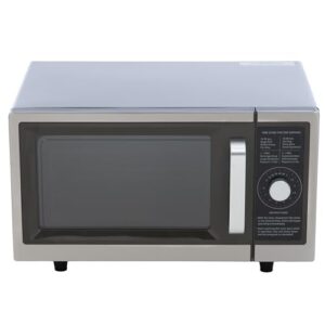 fse commercial microwave with dial control, 1 cubic feet interior, stainless steel, 1000 watts, ul and nsf approved