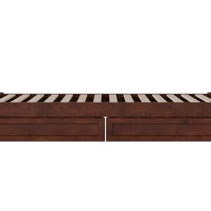 AFI, Barcelona Twin Panel Platform Bed with Storage Drawers, Walnut