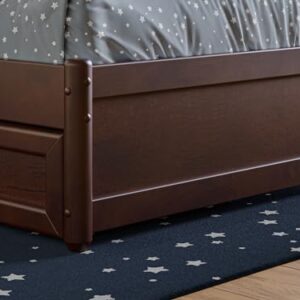 AFI, Barcelona Twin Panel Platform Bed with Storage Drawers, Walnut