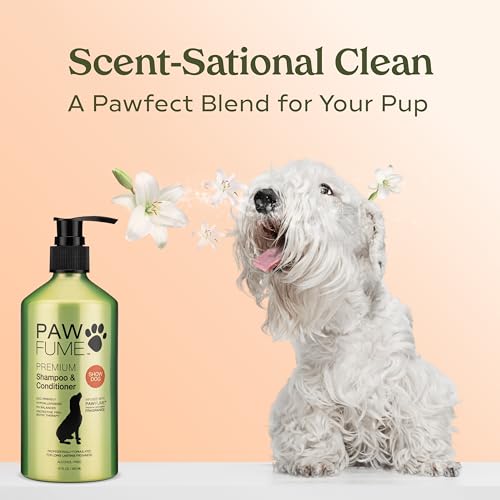 Pawfume Dog Shampoo and Conditioner – Hypoallergenic Dog Shampoo for Smelly Dogs – Best Dog Shampoos & Conditioners – Probiotic Pet Shampoo for Dogs – Best Dog Shampoo for Puppies (Show Dog, 2-Pack)