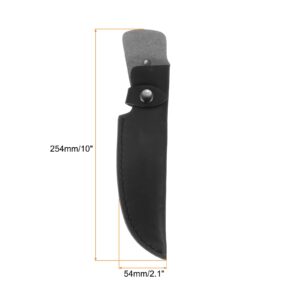 HARFINGTON Fixed Blade Knife Sheath 10" x 2.1" Belt Loop Design Straight Knife Holder Case with Copper Snap Closure for Outdoor Leisure Kitchen, Black