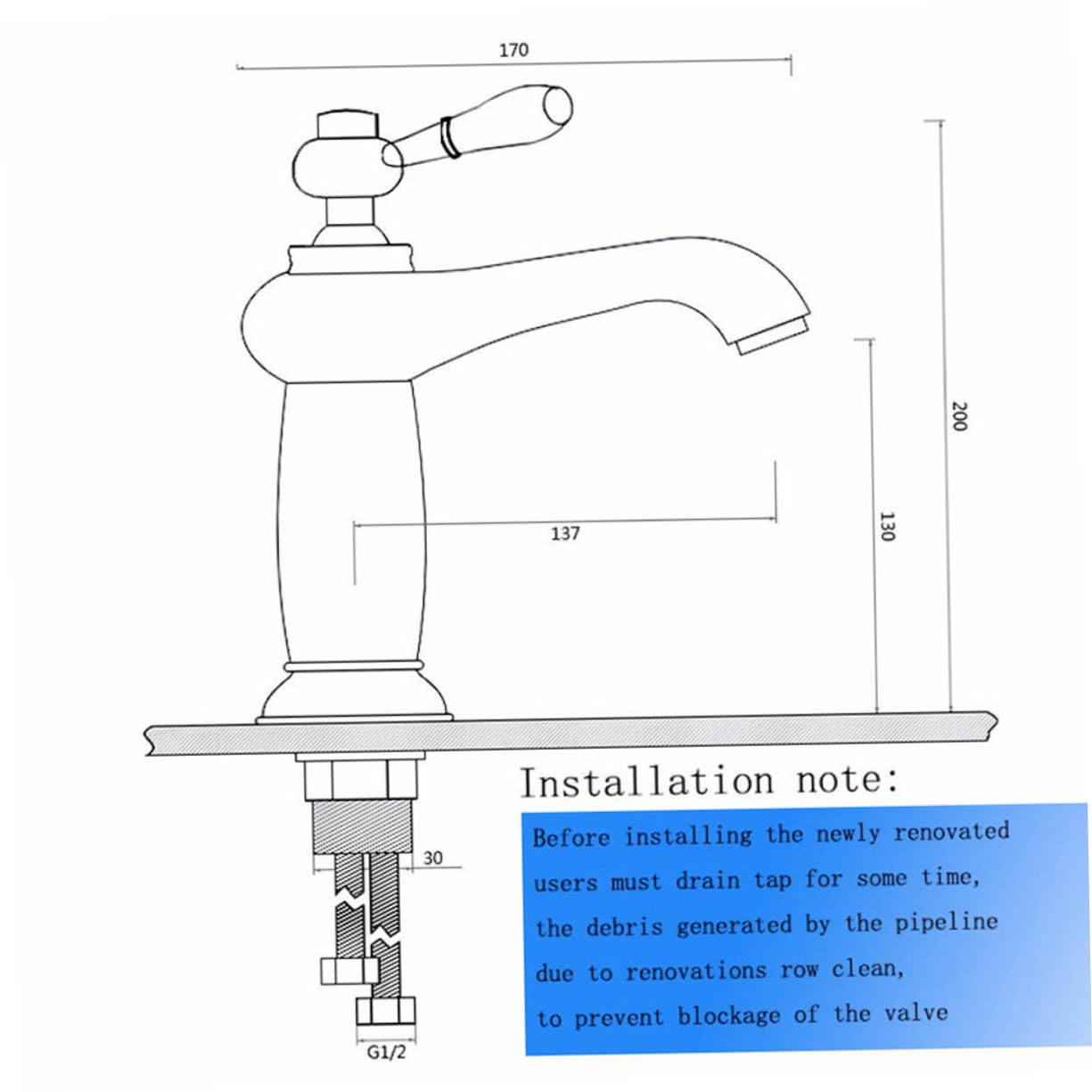 Homoyoyo Basin Faucet Bath Mixer Tap Kitchen Faucet Basin Mixer Tap Cloakroom Basin Gold Bathroom Taps Bathroom Taps Mixer Gold Tap Euro Faucet Water Tap Single Sink