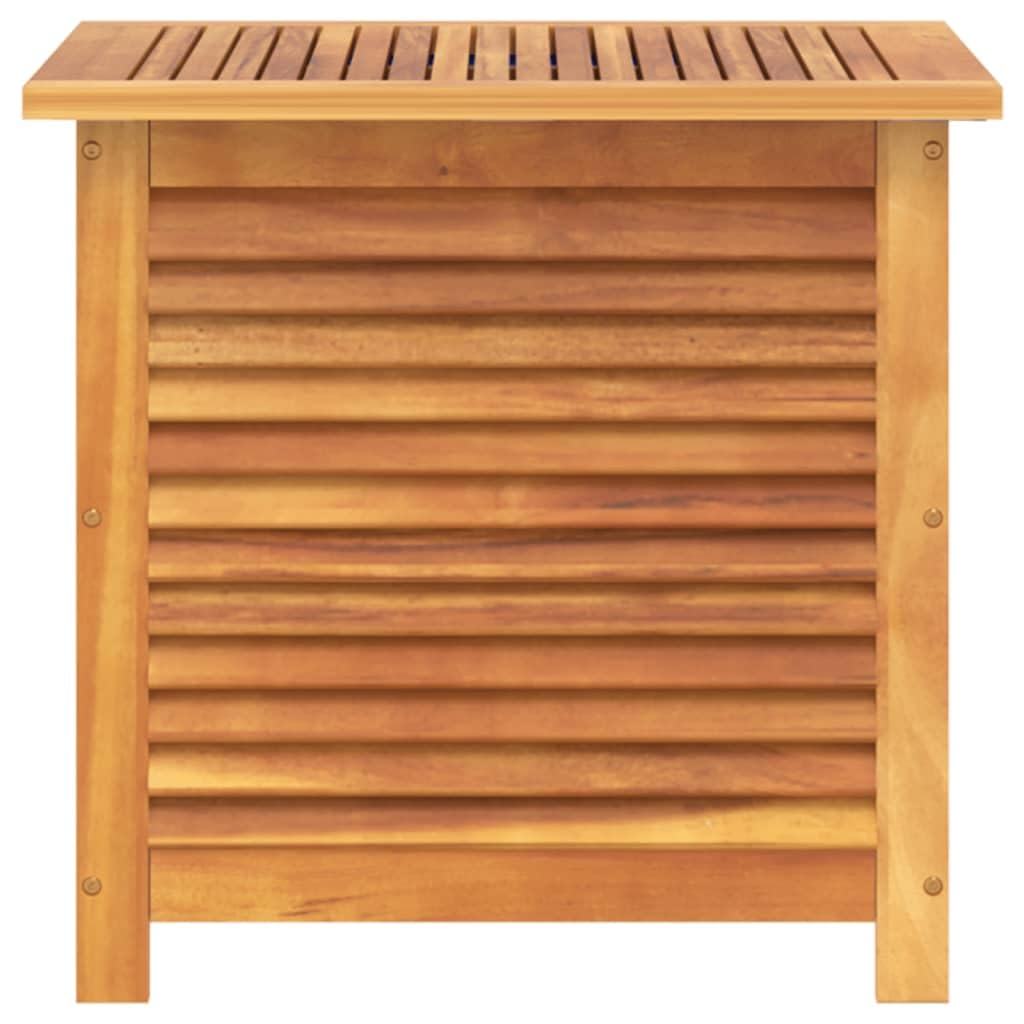 GOLINPEILO Outside Wooden Deck Box, Garden Storage Box with Louver, Patio Storage Container for Backyard, Porch, Garden, 23.6"x19.7"x22" Solid Wood Acacia