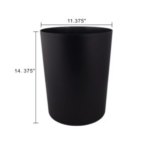 AYOYZ 5 Gallon Trash Can, Plastic Office Trash Can, Black Matte