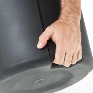 AYOYZ 20 Gallon Heavy Duty Plastic Garbage Can, Included Lid, Black