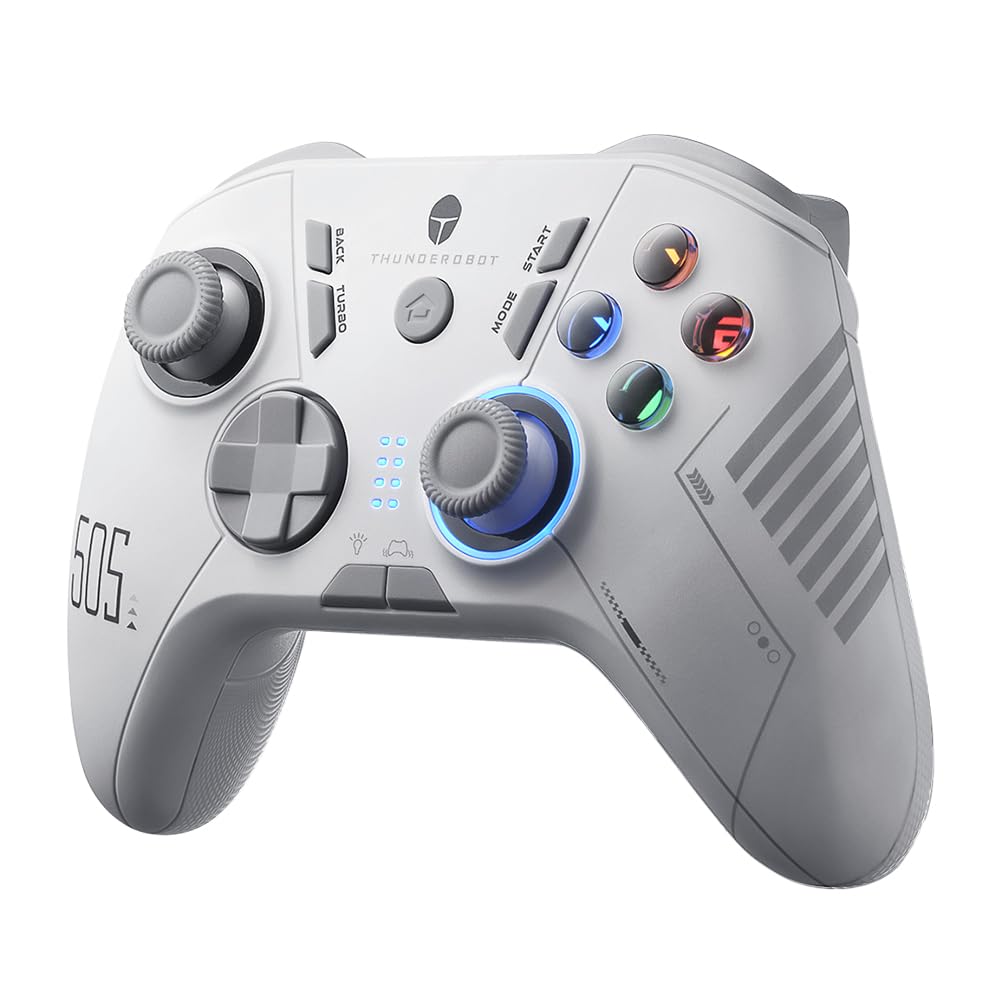 Thunderobot G50S 1000HZ Wireless PC Controller for Windows PC,Switch,IOS&Android,6 Programmable Buttons,PC Game Controller with Hall Effect Joysticks&Triggers/Gyroscope