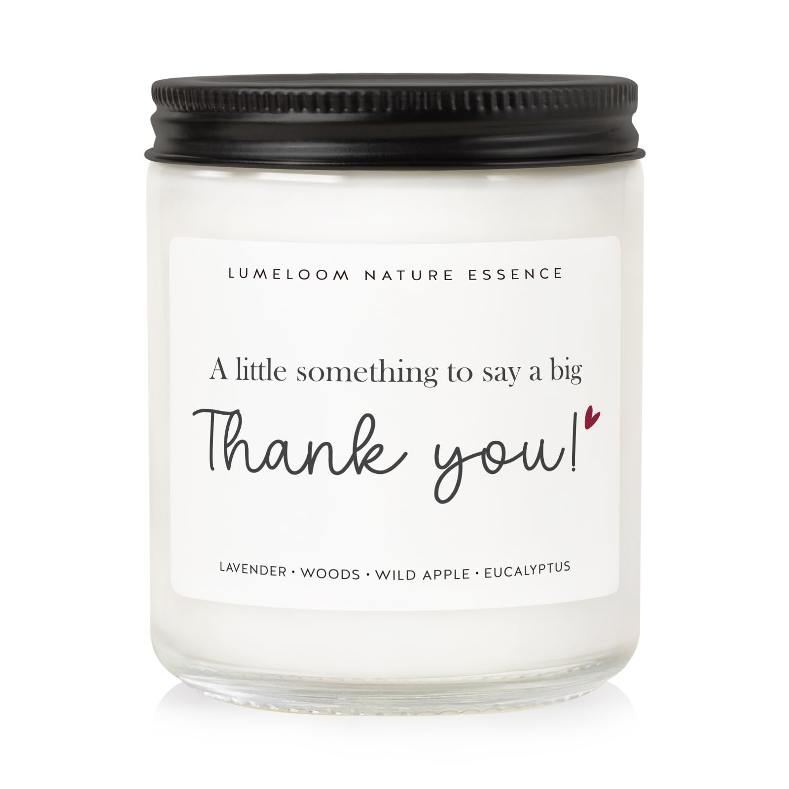 LUMELOOM Thank You Gifts for Women- 9oz Aromatherapy Lavender Scented Soy Wax Candle- Thank You Candle, Appreciation Gifts for Women, Teacher, Men, Coworkers, Friend, Hostess Gifts