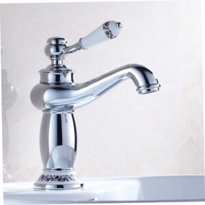 Homoyoyo Basin Faucet Bath Mixer Tap Kitchen Faucet Basin Mixer Tap Cloakroom Basin Gold Bathroom Taps Bathroom Taps Mixer Gold Tap Euro Faucet Water Tap Single Sink