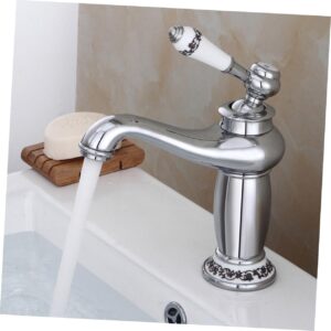 Homoyoyo Basin Faucet Bath Mixer Tap Kitchen Faucet Basin Mixer Tap Cloakroom Basin Gold Bathroom Taps Bathroom Taps Mixer Gold Tap Euro Faucet Water Tap Single Sink