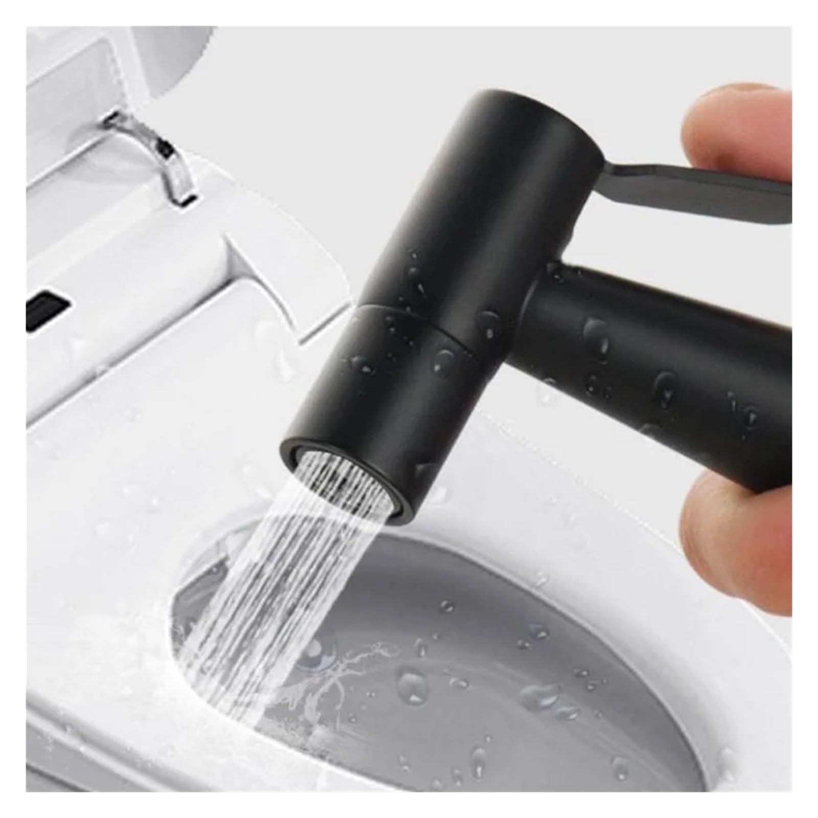 Toilet Bidet Set Self Cleaning Anal Shower Bidet Sprayer Stainless Steel Cold Spray Gun Toilet Cleaning Handheld Bidet (Color : Black Bidet Set)