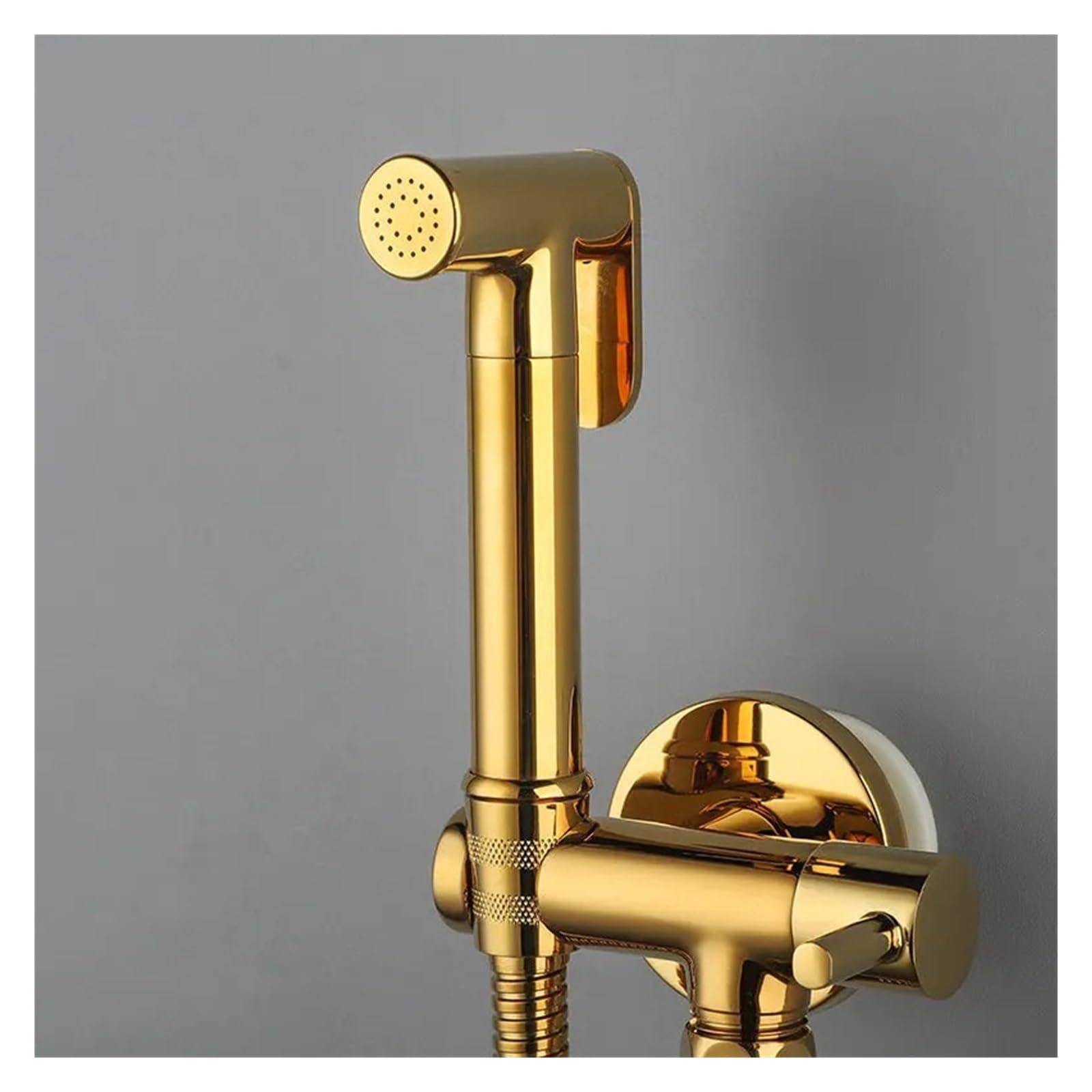 ZCERA Bidet Faucet Brass Portable Bidet Sprayer Shower Set Toilet Faucet Single Cold Water Bathroom Shower Head, Gold