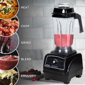 JURGEN Commercial Blender with 2200W Motor, 85oz BPA-Free Jar, Variable Speed Control, Stainless Steel Blades