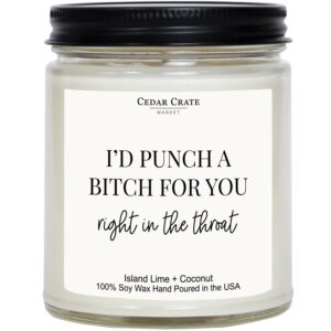 i'd punch a bitch - meaningful gifts for women, great friend gifts, unique friendship, birthday gifts for women, friendship gifts for women, gifts for friends, female sister gifts from sister