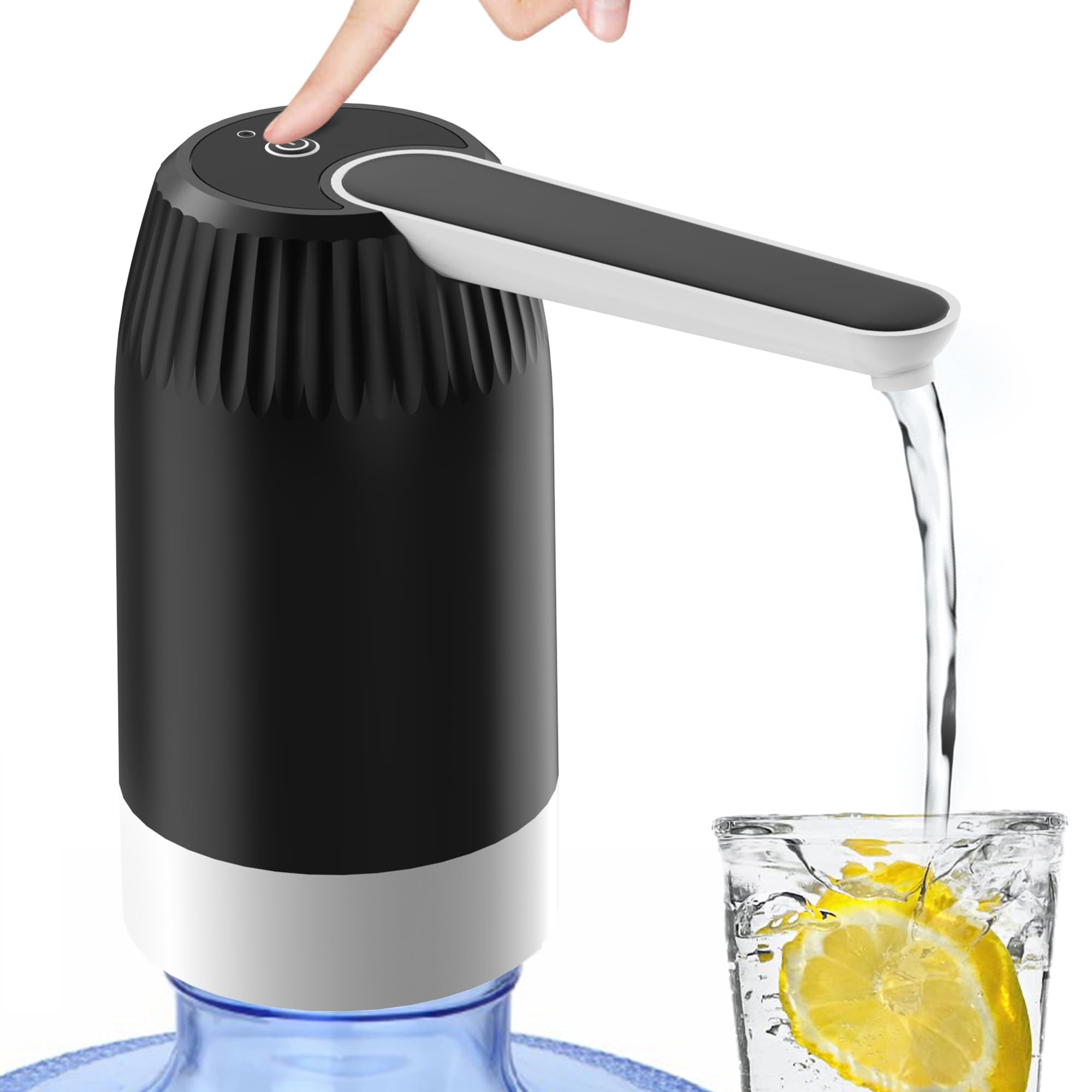 5 Gallon Water Dispenser, Portable Rechargeable Water Jug Dispenser, USB Automatic Drinking Water Jug Pump for Home, Office, Camping, Gym