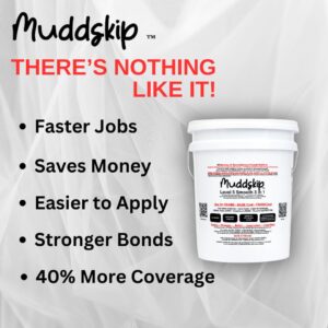 Muddskip Level 5 Smooth 3 in 1 Drywall Additive for Seams, Base & Finish Coats - Transforms Quickset or Joint Compound Into All in One Wall Finish – No Sanding, Same Day Wet On Wet Coats – 2 lb. Bag