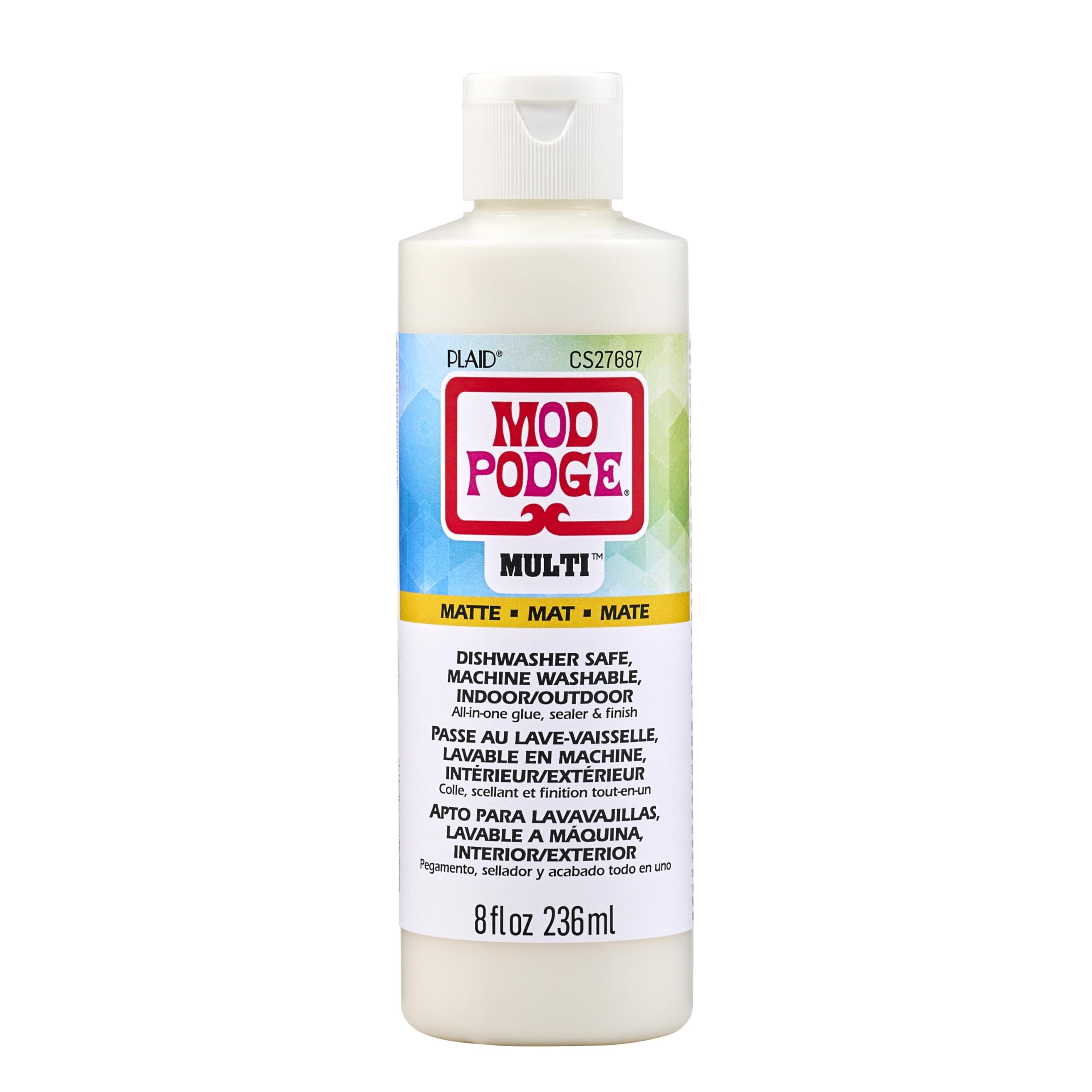 Mod Podge Matte Multi-Surface All-in-One Glue, Sealer, and Finish, Perfect for Indoor and Outdoor Arts and Crafts Projects, CS27687