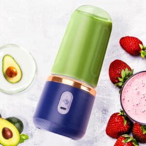 Portable Blender, 20 Oz Mini Personal Size Blender for Shakes and Smoothies with 6 Blades, Rechargable Blender, 4000mAh Electric Blender for Kitchen, Home, Travel, Outdoor(Blue)