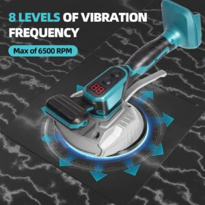 LAKIX Cordless Tile Vibration Tool, Tile Vibration Leveling Machine for Makitta 18V Battery, 8 Speeds Adjustable Suction Cup with Digital Display, for Tile,Floor,Wall (Batteries not included)