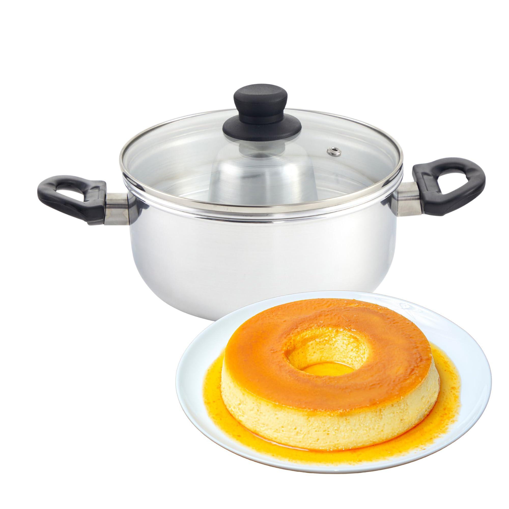 IMUSA 3Qt Double Boiler/Baño Maria w/8in Flan Inner Pan - 20cm