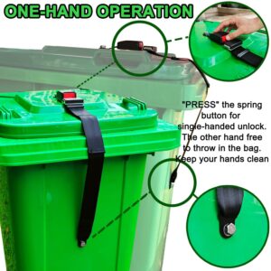 JFOMOYGI 1 PC Buckle Type Trash Can Locks for Animals Semi-Automatic,Trash Can Lid Lock,Universal Trash Can Lock Belt,Garbage Trash Can Lid Locks for Raccoon,Easy Single Hand Release