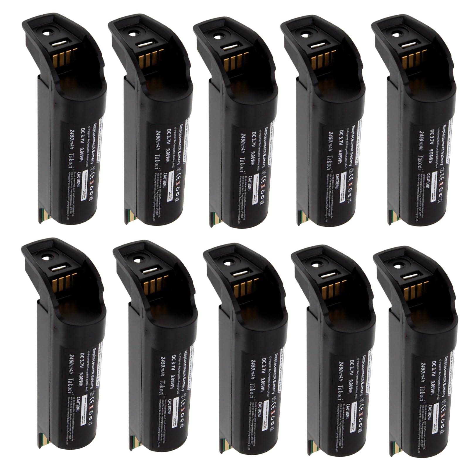 (10pcs) Youejoeq BT-000317-01 Battery Replacement for Zebra DS22 DS2278 Series Barcode Scanners BT-000317-01 BTRY-DS22EAB0E-00 3.7V 2450mAh