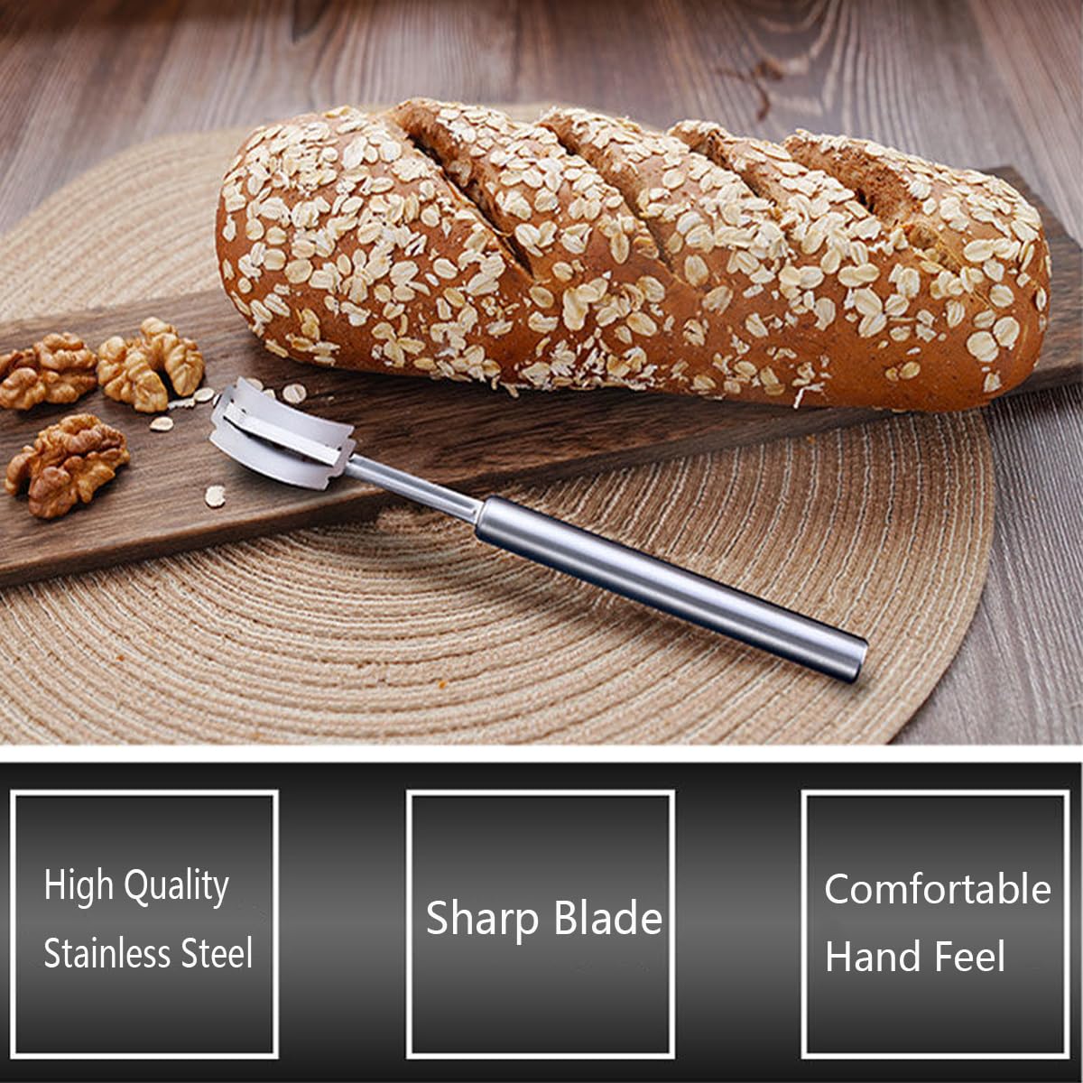 XqHfuy Hand Crafted Bread Lame for Dough Scoring Knife,Stainless Steel Lame Bread Tool Sets for Sourdough Scoring Tool, Sourdough Bread Baking Supplies