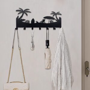 Wall Mounted Key Rack | Metal Key Rack Hook Organizer | Metal Key Organizer with 7 Hooks Wall Decoration for Front Door, Hallway, Kitchen, Office