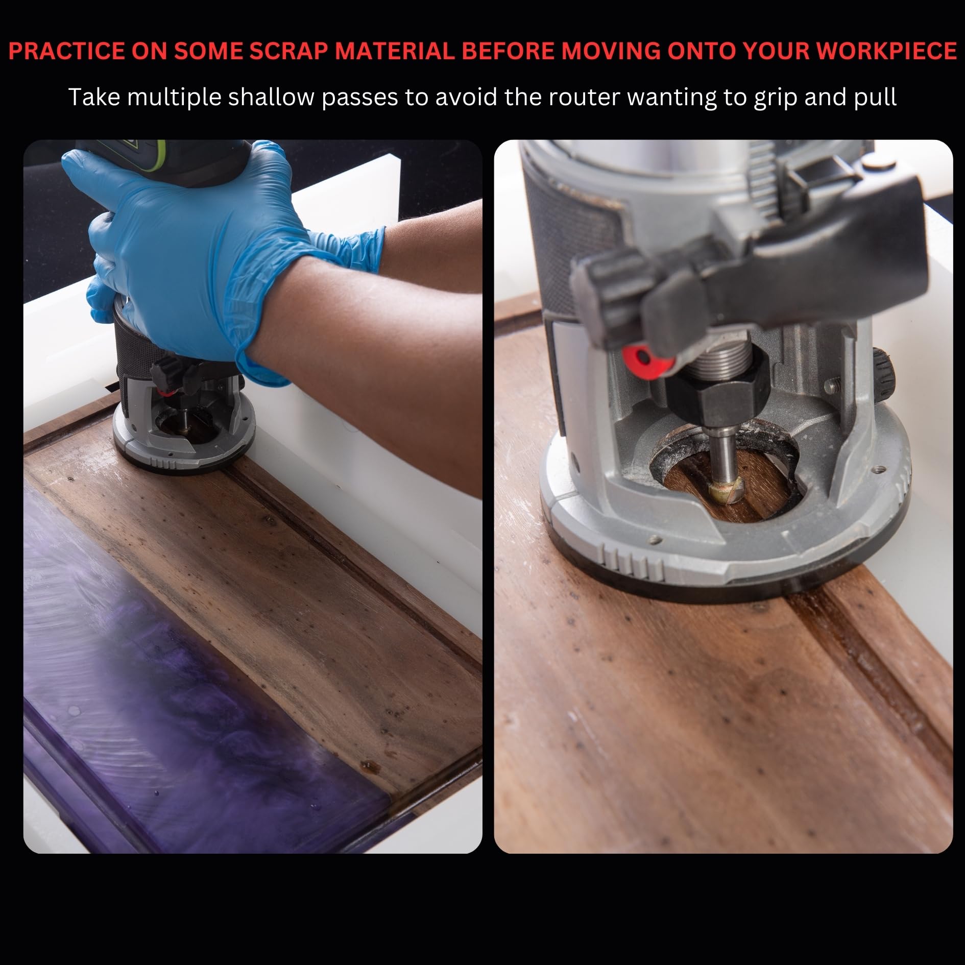 Juice Groove Router Jig Adjustable -Kalinta Woodworking Router Jig for Making Square Recesses of Cutting Board