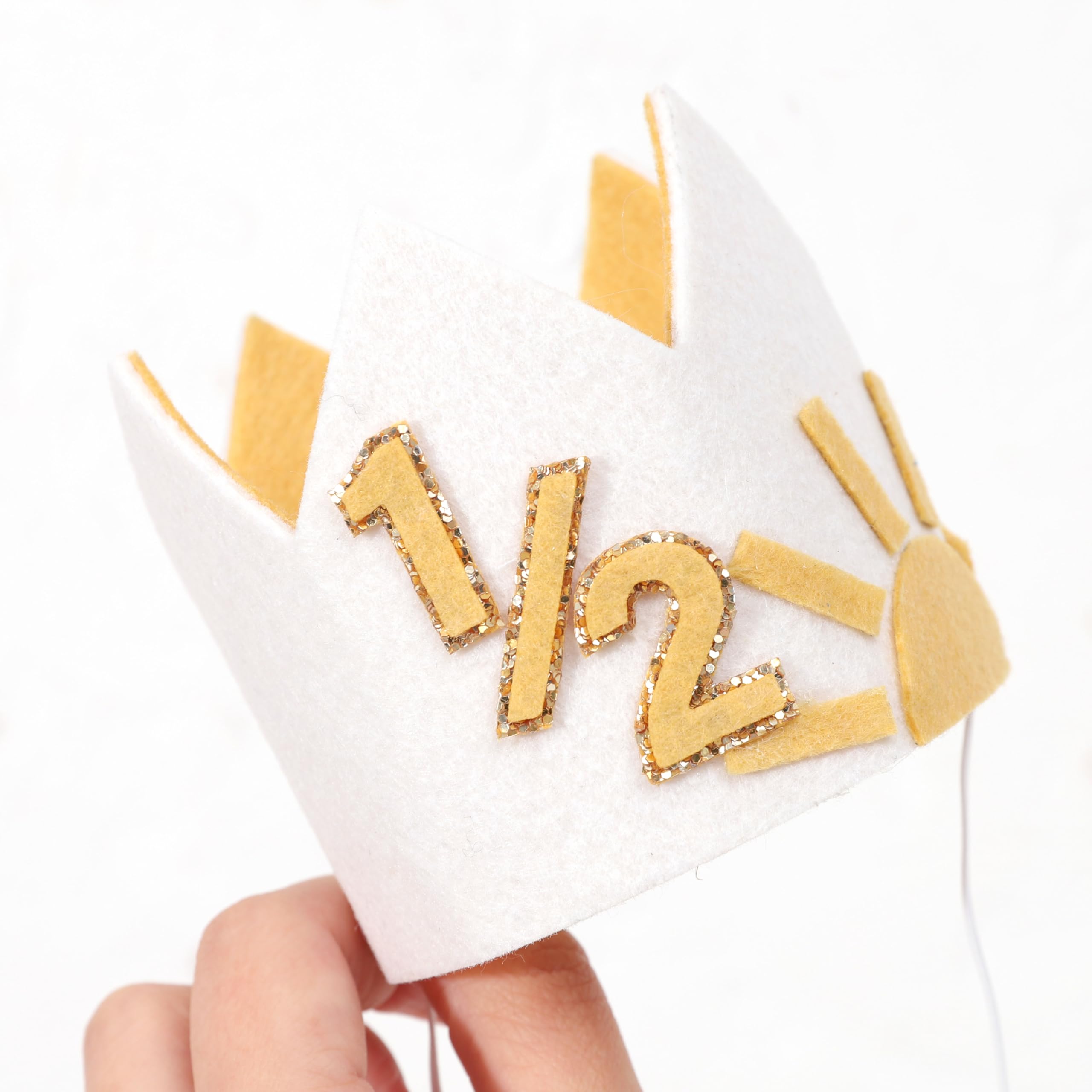 Rpvod Sun Half Birthday Crown Hat - 1/2 Trip Around The Sun for Baby Party Hat, Summer Themed Party Decor, You Are My Sunshine Props for Photos