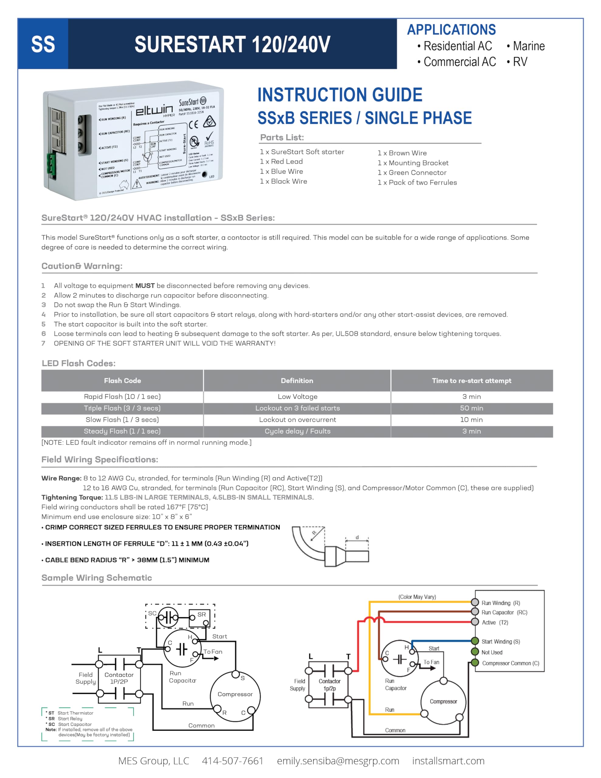 Eltwin Hyper SureStart 16-32A Soft Start with Reverse Motor Protection. Reduce The Start up Current of Your HVAC Unit by up to 70%. Easy to Install., Gray