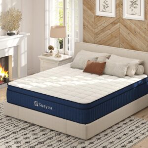 king mattress 10 inch, king size mattress in a box, strengthen hybrid mattress king size, ultimate motion isolation with memory foam and pocket spring, strong support, medium firm