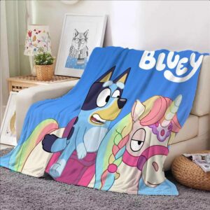 Unicorn Cozy Kids Flannel Blanket - Ultra Soft, Warm & Durable 50x40in Throw Blanket with Fun Cartoon Design for Toddlers - Perfect for Bed, Couch, or Living Room - Ideal for Naptime Room Decor