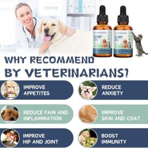 Natural Oil for Dogs and Cats - Natural Oil Drops with Omega Fatty Acids - Hip and Joint Support and Skin Health 240330019