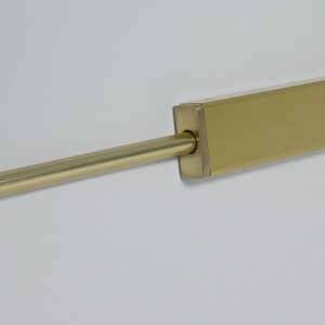 Designer Wardrobe Reversible Closet Valet Rod 11.75" or 13.75" Length with 8.5" Retractable Pullout Extension and Installation Hardware (Matte Brass, 11.75 Inch Long)